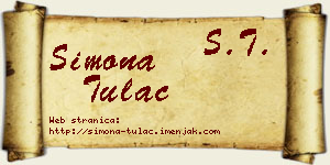 Simona Tulać vizit kartica